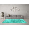 thumbnail image 3 of Ahgly Company Indoor Rectangle Abstract Turquoise Blue Contemporary Area Rugs, 6' x 9', 3 of 4