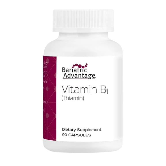 Bariatric Advantage Vitamin B1 Thiamin - 100 mg Thiamin Mononitrate - Easy Digest - Designed for Bariatric Patients - Supports Energy Production* - 90 Count