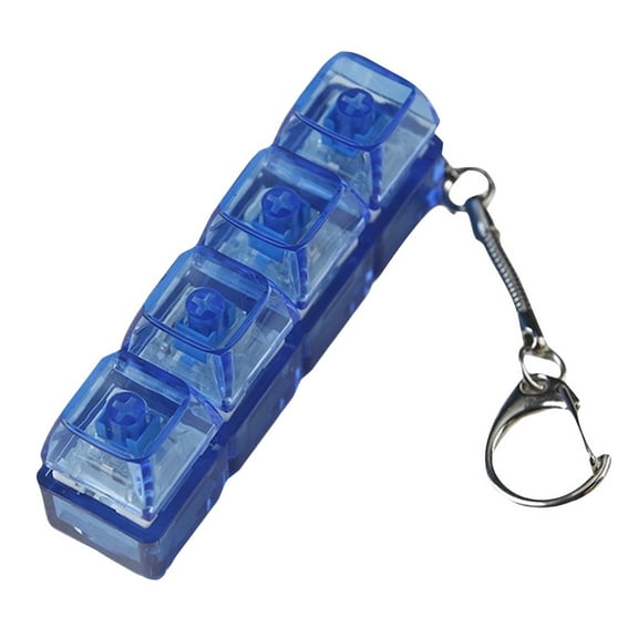 THOPBPRK Fidget Toys for Adults, Bulk Fidget Toy Keychain, Pink and Blue Anxiety Relief Items Fidget, Pop it Fidget Toys with LED Light Up Toys, Multi-Functional Keyboard Switch Tester Gift for Teens