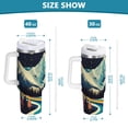 thumbnail image 6 of Yayeee 30oz Stainless Steel Tumbler with Straw and Handle Double-Wall Insulated Travel Water Bottle, Evening Mountain Road, 6 of 8