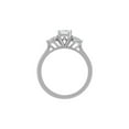 thumbnail image 3 of ARAIYA FINE JEWELRY 14K White Gold Lab-Grown Emerald-shape Diamond Three Stone Engagement Ring (2 Cttw, D-F Color, VS1 Clarity) Size 7.5, 3 of 7
