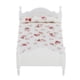 thumbnail image 3 of Cama Doble De Madera En Miniatura Para Casa De Muñecas 1/12 Para Accesorios De Dormitorio, 3 of 9
