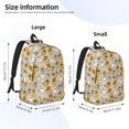 thumbnail image 2 of Rateoe Music Dancing Cat Pattern Durable Canvas Backpack for Men & Women – Stylish & Lightweight – Adjustable Straps, Multiple Pockets – Fits 15-17 Inch LaptopsSmall, 2 of 5