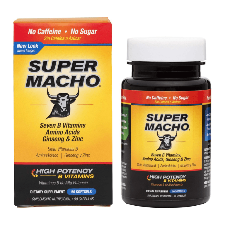 Super Macho Vitamin B Supplement With Ginseng & Zinc, 2-Pack photo 2