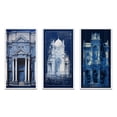 thumbnail image 2 of Designart "Architectural Blueprint of London II" Futuristic Architecture Framed Wall Art Set Of 3 - Blue Industrial Frame Canvas Set For Living Room Decor, 2 of 6