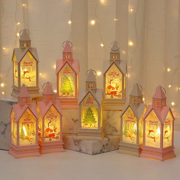 Ganfancp Viento de Navidad Luces de Imitación Led Luces Ornamentos Iglesia Holiday Home Decoration Night Lights Artículos En Liquidación 1X Lámpara de Viento
