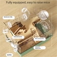 thumbnail image 3 of villa pour Animaux en Acrylique avec Grande Roue de Course, Bouteille d'Eau, cage pour hamster, 3 of 6