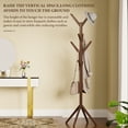 thumbnail image 3 of Freestanding Coat Rack with 8 Hooks,Wooden Entryway Coat Stand for Hats,Scarves,Bags,Heavy Duty Clothes Rack for Hallway,Bedroom & Office,Easy Assembly,Modern Home Decor, 3 of 7