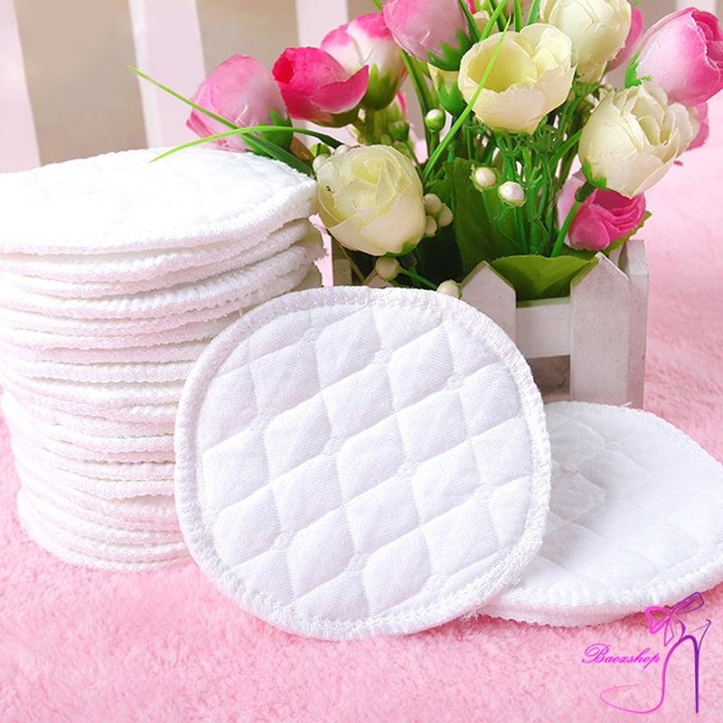 12pcsLot Reusable Nursing Breast Pads Washable Soft Absorbent Baby Breastfeeding 