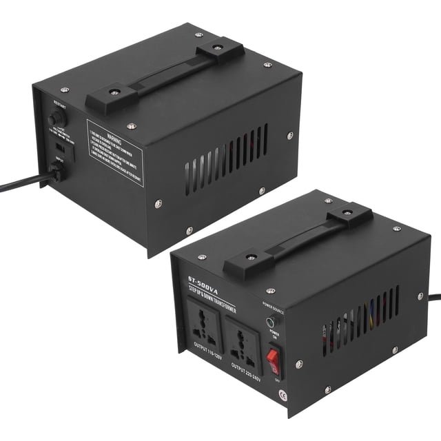 500W Step Up Transformer Heavy Duty Voltage Converter Input 110V-120V/220V-240V