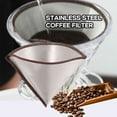 thumbnail image 2 of Filtre à Café Réutilisable pour Infusion Manuelle, Filtre à Café Sans Papier en Maille, Filtre Cône en Acier Inoxydable, Filtre pour Café Goutte à Goutte 3 à 4 Tasses, 2 of 8
