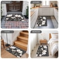 thumbnail image 5 of Farmhouse Floral Door Mat Indoor Outdoor, Magnolia Flowers Vintage Blackboard Non Slip Welcome Mat with Rubber Backing, Absorbent Fabric Front Door Mats Entryway Rug for Home Patio Entrance 16"x24", 5 of 8