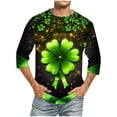 thumbnail image 1 of Ceisia Men's St. Patrick's Day 3/4 Sleeve T-Shirts, Relaxed Fit Crew Neck Shamrock Graphic Tees Gifts, 1 of 4