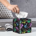 thumbnail image 6 of Rateoe Snails 1 Pattern Tissue Box Cover, Modern Square Decorative Leather Facial Paper Case Organizer Holder Dispenser 5X5X5'', 6 of 8