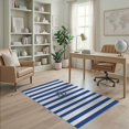 thumbnail image 2 of ODIKA 4'x6' Welcome Door Motif Striped Nautical Farmhouse Beachy Front Layered Washable Area Rug None for Dorm Room, Small Living Stain Resistant Low Profile, Easy Care, 2 of 7