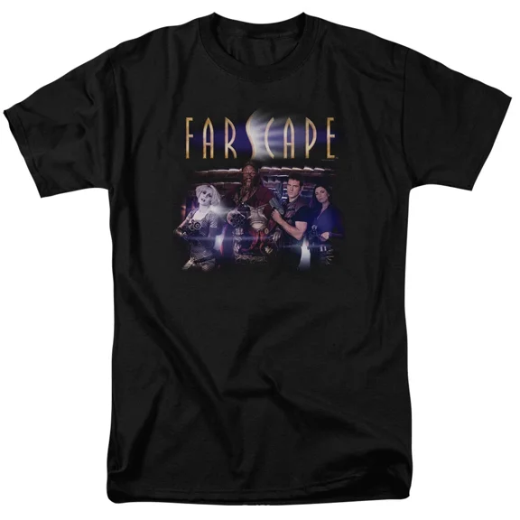 RARE Farscape Flarescape T Shirt Licensed Sci-Fi Alien TV Show Classic Tee New Black
