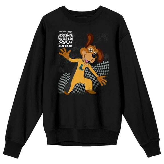 Chuck E. Cheese Racing Jasper Crew Neck Long Sleeve Black Adult Sweatshirt