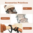 thumbnail image 4 of Cochecito de Bebé Costway Plegable con Marco de Aluminio Ligero Beige 41 x 72 x 96,5 cm, 4 of 10