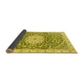 thumbnail image 2 of Ahgly Company Indoor Square Medallion Yellow Traditional Area Rugs, 5' Square, 2 of 4