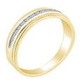 thumbnail image 2 of AFFY 0.35 Carat (Cttw) Round Shape White Natural Diamond Men's Anniversary Wedding Band Ring In 14k Solid Yellow Gold Ring Size-13, 2 of 3