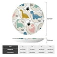 thumbnail image 2 of Daiia Cute Dinosaurs Printed Pattern Ceramic Plate Dinner Plates Bone China Decorative Plates with Display Stand Art Ceramic Ornaments for Wall Hanging Decoration-10in, 2 of 6