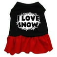thumbnail image 3 of Christmas Pet Dog  Cat Dress Screen Printed, "I Love Snow", 3 of 4
