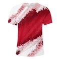 thumbnail image 4 of Fnnxeal Mens Red Bold 3D Print T-Shirts Abstract Graphic Tee Casual Short Sleeve Polyester Spandex Performance Athletic Top Big and Tall M to 5XL,Size L, 4 of 4