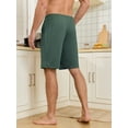 thumbnail image 2 of ANLIQI Men’s Pajama Bamboo Shorts Soft Sleep Shorts Comfy Lounge Pants with Pockets (Black&Army Green,L), 2 of 7