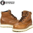 thumbnail image 5 of ROCKROOSTER Work Boots for Men, Composite Moc Toe, 6'' Wedge Safety Leather Shoes, Non-Slip, Anti-Puncture, Water Resistant, EH, Anti-Fatigue, AP828-11, 5 of 7