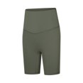thumbnail image 2 of Pantalones cortos de yoga para mujer, moldeador de glúteos, cintura alta, ajustados, pantalones cortos deportivos para ciclismo, color verde 4, 2 of 6