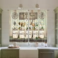 thumbnail image 6 of Rustic Floral Kitchen Curtains Daisy Farmhouse Vintage Flower Inspirational Small Short Cafe Window Curtains Wooden Country Quotes Living Room Tier Window Treatment Drapes 28x39 Inch, 6 of 6