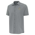 thumbnail image 2 of Men's-Antigua  Gray Christopher Bell Activate Woven Short Sleeve Button-Up Shirt, 2 of 3