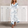thumbnail image 3 of NTACZA Shirt Dress Womens Dresses Navy Button Down Floral Boho Side Slit Maxi Beach 3/4 Sleeve Blouson Vacation L, 3 of 7