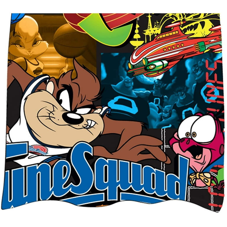Space Jam Looney Tunes Sz L White Graphic T-Shirt Bugs Monstars Tune Squad  Taz