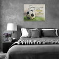 thumbnail image 2 of Soccer Inspirational Wall Art Soccer Boys Room Pictures Wall Decor Motivational Sports Theme Canvas Print Painting Framed Modern Home Artwork For Dormitory Bedroom Office 16''x12'', 2 of 6