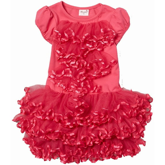 Wenchoice Hot Pink Wave Pettidress Girl's L(5T-6T)
