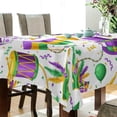 thumbnail image 3 of Coolnut Mardi Gras Rectangle Tablecloth Spill-Proof Polyester Table Cloth Table Cover for Kitchen Dining Picnic Holiday Party Decoration,60"x90", 3 of 7