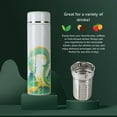 thumbnail image 5 of Insulated Coffee Tea Travel Thermos Mug Water Bottle with Removable Strainer and Temperature Featuring Chinese Art Design - 16.9 fl oz (Blue Dragon), 5 of 6