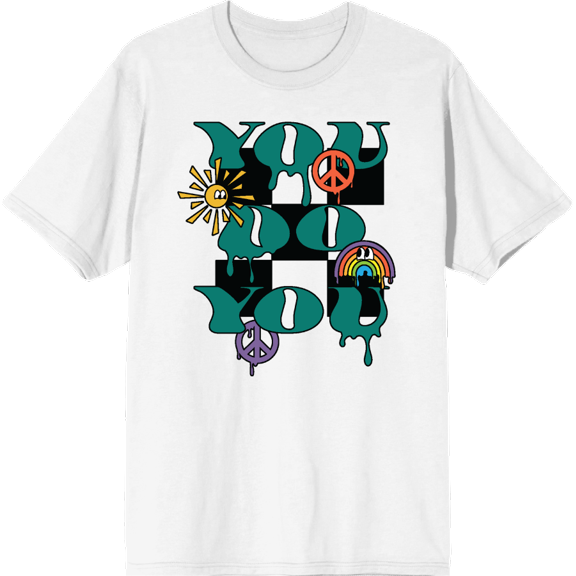 You Do You Adult White Crew Neck Short Sleee Tee-Medium