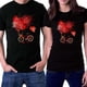 thumbnail image 4 of Fiudx Ropa de Mujer Mujer San Valentín Tops Camiseta Impresa Casual Manga Corta Blusa de Cuello Redondo, 4 of 6