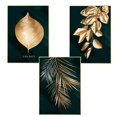 thumbnail image 1 of Set of 3 Design Wall Posters Forest Gold Foil Palm Tree Wall Art, 1 of 5