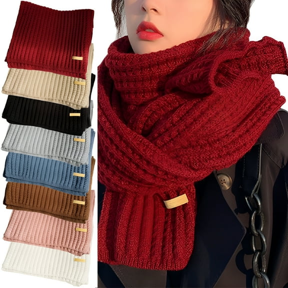 TELOLY Women And Mens Winter Thick Cable Knit Wrap Chunky Long Warm Scarf