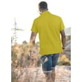 thumbnail image 4 of HAPPY BAY Men's Hawaiian Shirts Solid Beach Shirts Casual Short Sleeve Button Down Collared Shirt Men L Mustard, Plain, 4 of 6