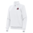 thumbnail image 2 of Women's Antigua  White Ohio State Buckeyes Victory Quarter-Zip Sweatshirt, 2 of 3