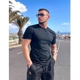 thumbnail image 3 of COOFANDY Black T Shirts for Men Summer Basic Short Sleeve Tees Crewneck Plain Casual T Shirts, 3 of 6