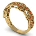 thumbnail image 2 of 0.17 ctw Wedding Band for Women - 14K Yellow Gold Simulated Red Diamond Stackable Eternity Ring, 2 of 6