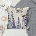 thumbnail image 2 of Qinduosi Spring Pillow Cover Inch Floral Butterfly Decorations Farmhouse Pillow Case Decor for Sofa Couch（Purple AA White, 2 of 5