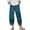 Light Blue, variant on Sakmal Plus Size Women's Pants Pleated Straight Leg Cotton Linen Boho Ethnic Red Ankle Length High Waisted Pants