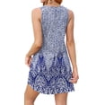 thumbnail image 4 of Fantaslook Summer Dresses for Women Casual V Neck Sleeveless Sundresses Floral Beach Short Dress with Pockets, 4 of 8