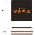thumbnail image 3 of RYLABLUE Happy Halloween 31 October Set of 4 Coaster for Drinks, Absorbent Ceramic Stone Coasters Cup Mat with Cork Base for Home Kitchen Room Coffee Table Bar Decor, 3 of 4